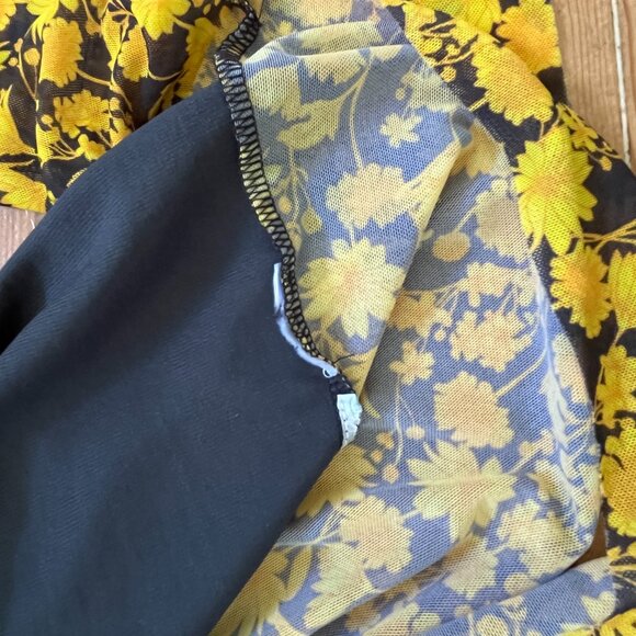 Ganni Floral Rollneck Mesh Turtleneck - Picture 3 of 5